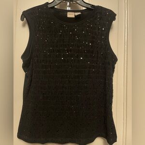 Merona Black Sequin Tank Top
